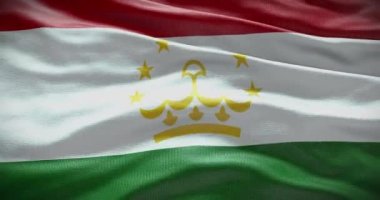 Tacikistan ulusal bayrağı dalgalandırma arka planı, 4k arkaplan animasyonu.