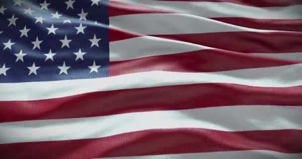 美国国旗飘扬背景 4K背景动画 — 图库视频影像
