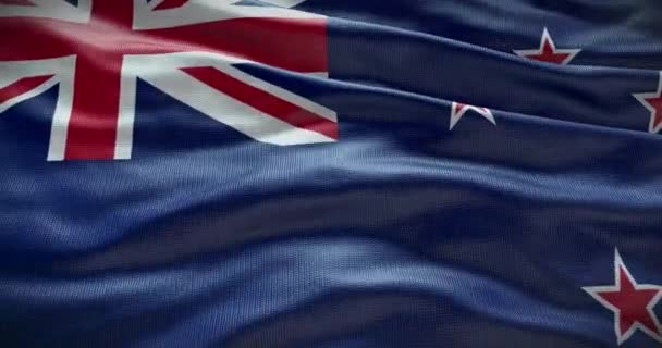 Zéland Nemzeti Zászló Integető Háttér Háttér Animáció — Stock videók
