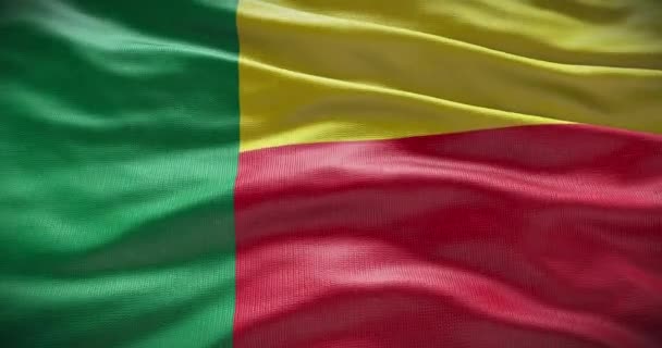 Drapeau Bénin Drapeau National Pays Agitant — Video