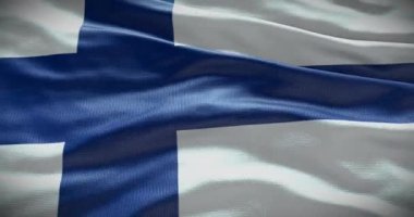 Finlandiya 'nın geçmişi. Ulusal bayrak sallanıyor.