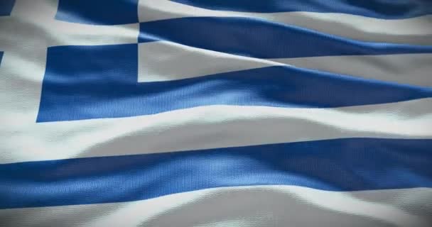 Grecia Bandiera Sfondo Bandiera Nazionale Del Paese Sventola — Video Stock