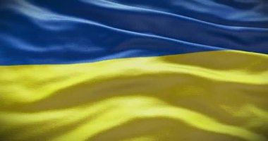 Ukrayna bayrağı dalgalanan arka plan, 4k animasyon.