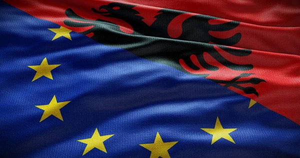Албанія Європейський Союз Відносини Між Урядом Країни Ілюстрація — стокове фото