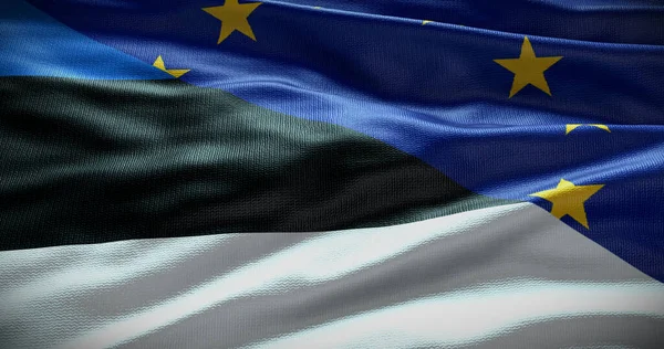 Естонія Європейський Союз Відносини Між Урядом Країни Ілюстрація — стокове фото