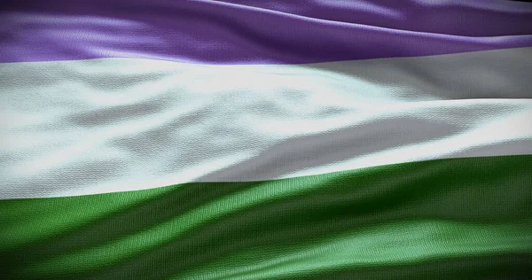 两性平等的象征 3D插图旗帜背景 — 图库照片