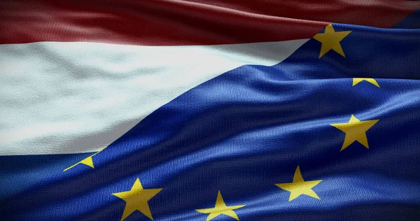 Нідерланди Європейський Союз Відносини Між Урядом Країни Ілюстрація — стокове фото