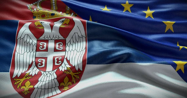Сербія Європейський Союз Відносини Між Урядом Країни Ілюстрація — стокове фото