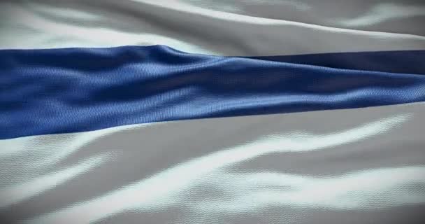 Hintergrund Wehen Weiße Und Blaue Flaggen Kriegs Symbol Russland — Stockvideo
