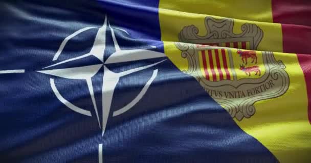 New York Usa Června 2022 Andorra Nato Politika Diplomacie Waving — Stock video