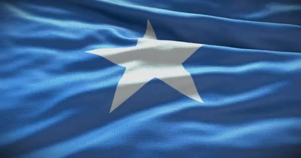 Hintergrund Weht Die Somalische Nationalflagge Flacher Hintergrund Mit Kopierraum — Stockvideo