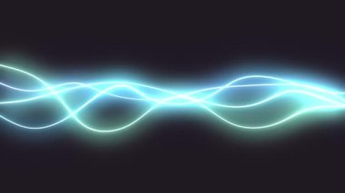 Soyut mavi neon dalga arkaplanı.