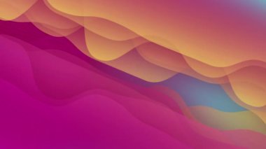 Dalgalı eğrileri olan soyut bir arkaplan. Döngü canlandırması.