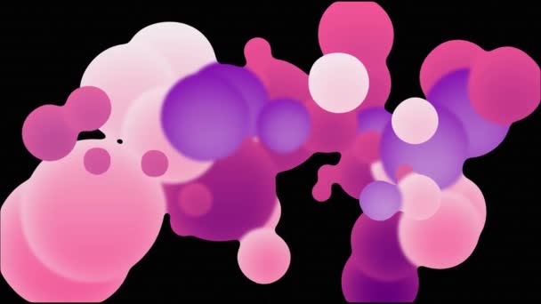 Abstrakt Form Lila Bakgrund Bubblor Animation Bakgrund — Stockvideo