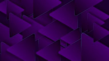 Üçgen fayanslı soyut şekil arkaplanı. Teknoloji arka planı. Mor arkaplan.