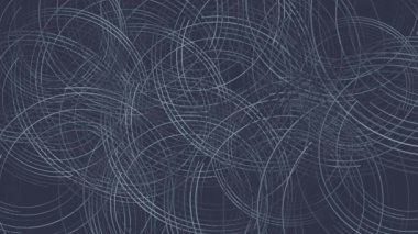 Örümcek ağı deseni. Çember çizgileri canlandırmalı siyah soyut arkaplan.