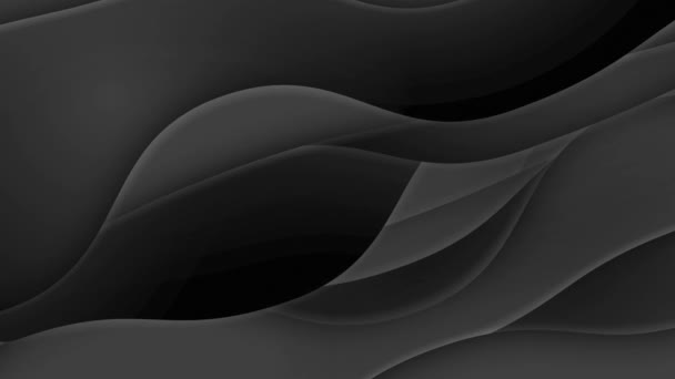 黒い層は抽象的な背景を形成する 曲線幾何学的背景 — ストック動画