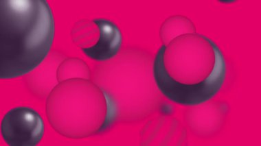 Küre hareketli soyut geometrik arkaplan. Kırmızı veya pembe arkaplan.