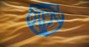 Barselona, İspanya - 17 Eylül 2022: Aalesunds futbol kulübü, futbol takımı logosu. Döngü animasyonu, İllüstrasyon Editörü.