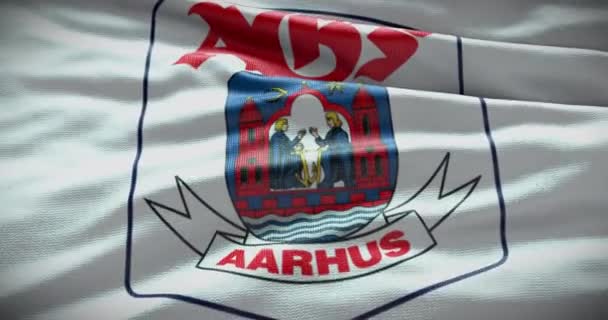 Barcelona Španělsko Září 2022 Fotbalový Klub Agf Aarhus Logo Fotbalového — Stock video