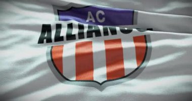 Barselona, İspanya - 17 Eylül 2022: Allianssi Vantaa futbol kulübü, futbol takımı logosu. Döngü animasyonu, İllüstrasyon Editörü.