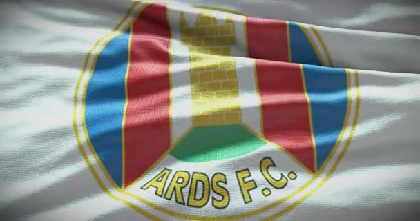 西班牙巴塞罗那 2022年9月17日 Ards Fc足球俱乐部 足球队标志 循环动画 说明性编辑 — 图库视频影像