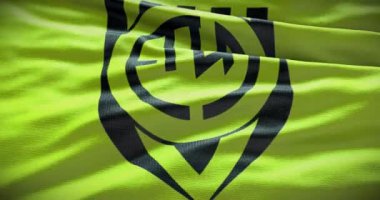 Barselona, İspanya - 17 Eylül 2022: EPA Larnaca futbol kulübü, futbol takımı logosu. Döngü animasyonu, İllüstrasyon Editörü.
