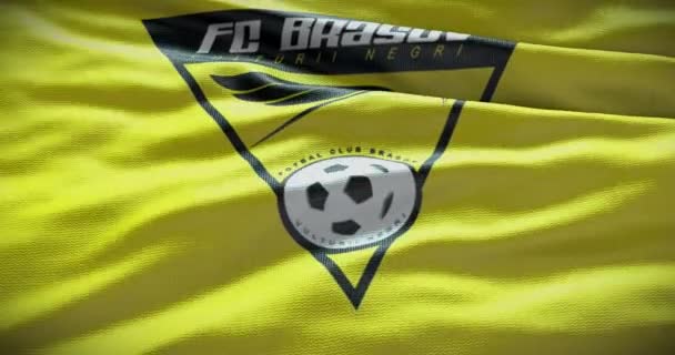 Barcelona Espanha Setembro 2022 Brasov Clube Futebol Logotipo Equipe Futebol — Vídeo de Stock