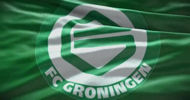 Barcelona Espanha Setembro 2022 Groningen Clube Futebol Logotipo Equipe Futebol — Vídeo de Stock