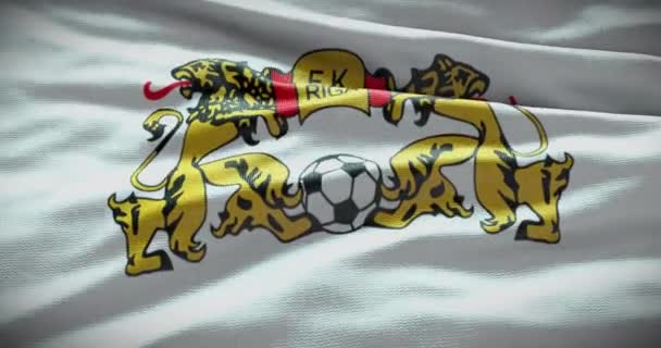 Barcelona Spanien September 2022 Riga Fotbollsklubb Fotbollslag Logotyp Loop Animation — Stockvideo