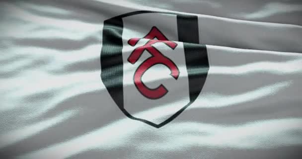 Barcelona Spanien September 2022 Fulham Fotbollsklubb Fotbollslag Logotyp Loop Animation — Stockvideo