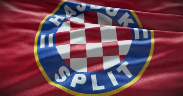 Barcelona Spanien September 2022 Hajduk Split Fotbollsklubb Fotbollslag Logotyp Loop — Stockvideo