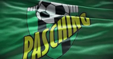 Barselona, İspanya - 17 Eylül 2022: SV Pasching futbol kulübü, futbol takımı logosu. Döngü animasyonu, İllüstrasyon Editörü.