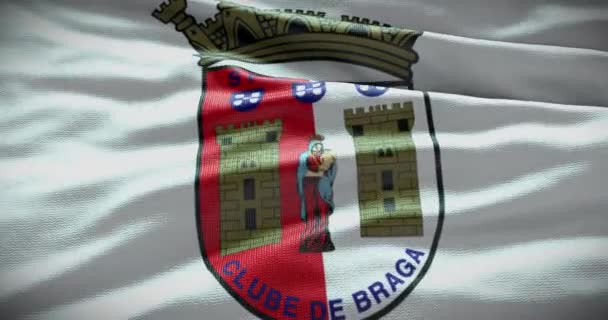 Barcellona Spagna Settembre 2022 Sporting Braga Football Club Logo Della — Video Stock