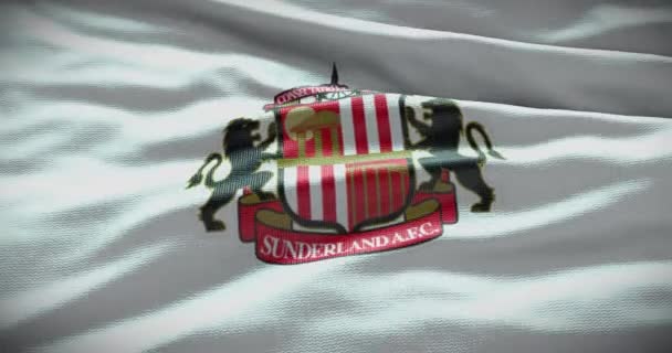Βαρκελώνη Ισπανία Σεπτεμβρίου 2022 Sunderland Ποδοσφαιρική Ομάδα Λογότυπο Της Ποδοσφαιρικής — Αρχείο Βίντεο
