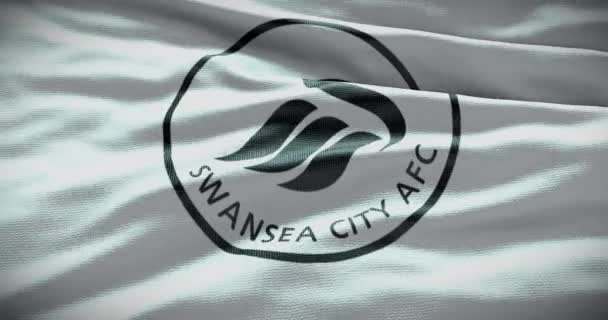 Βαρκελώνη Ισπανία Σεπτεμβρίου 2022 Swansea City Football Club Λογότυπο Ποδοσφαιρικής — Αρχείο Βίντεο