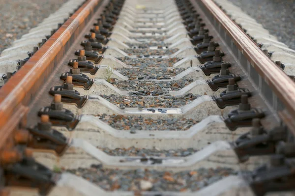Järnvägen fodrar — Stockfoto
