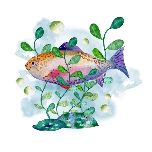 Watercolor Sea Illustration Perfect Use Web Print — Stock Photo, Image