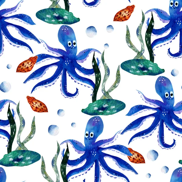 Watercolor under the sea illustration, perfect to use on the web or in print