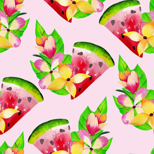 Watercolor Ice Cream Popsicles Seamless Pattern Perfect Use Web Print — Photo