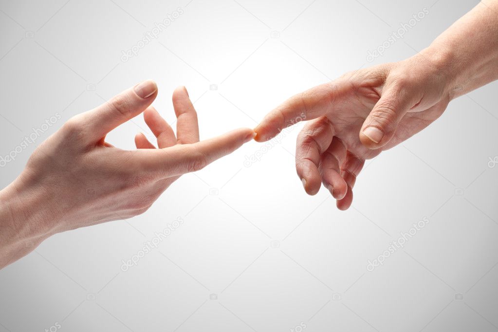 manos tocando — Foto de stock © ptnphoto 26660301