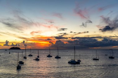 Anse Mitan 'da Günbatımı - Les Trois-Ilets, Martinique, French Antilles