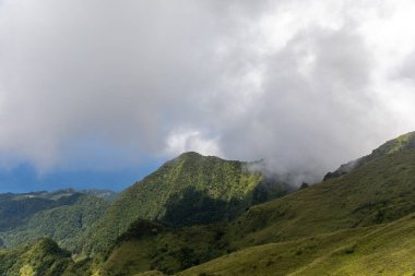 Pelee Dağı 'nın tepesine yürü, Martinik, Fransız Antilleri