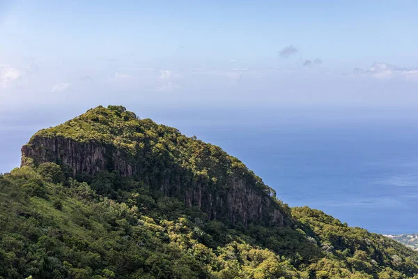 Pelee Dağı Nın Tepesine Yürü Martinik Fransız Antilleri — Stok fotoğraf