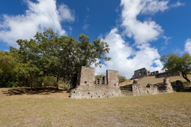 Caravelle Yarımadası 'ndaki Dubuc Kalesi - Trinite, Martinique, Fransız Antilleri