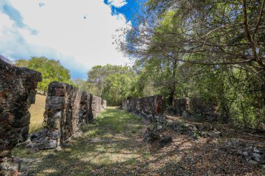 Caravelle Yarımadası 'ndaki Dubuc Kalesi - Trinite, Martinique, Fransız Antilleri