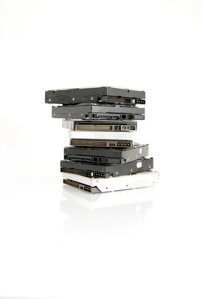 Stack of hard drives — Stock Photo, Image