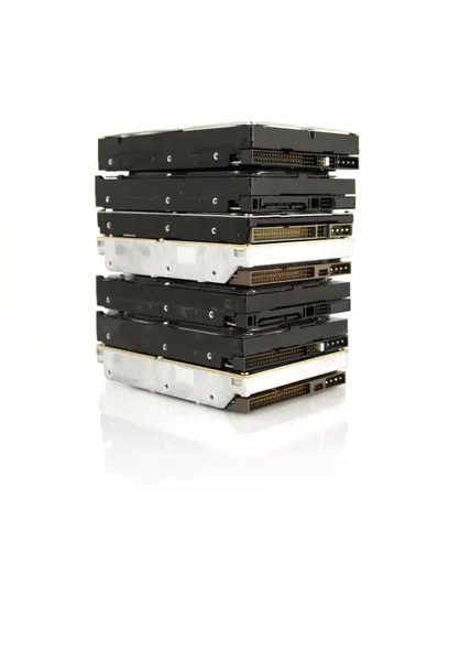 Stack of hard drives — Stock Photo, Image