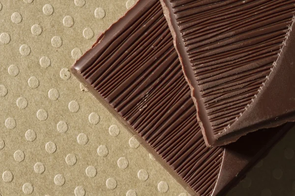 Dark chocolate pieces — Stock Photo, Image