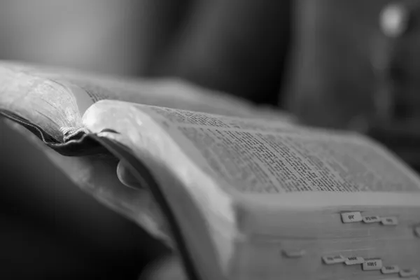 Mujer leyendo la Biblia — Foto de Stock